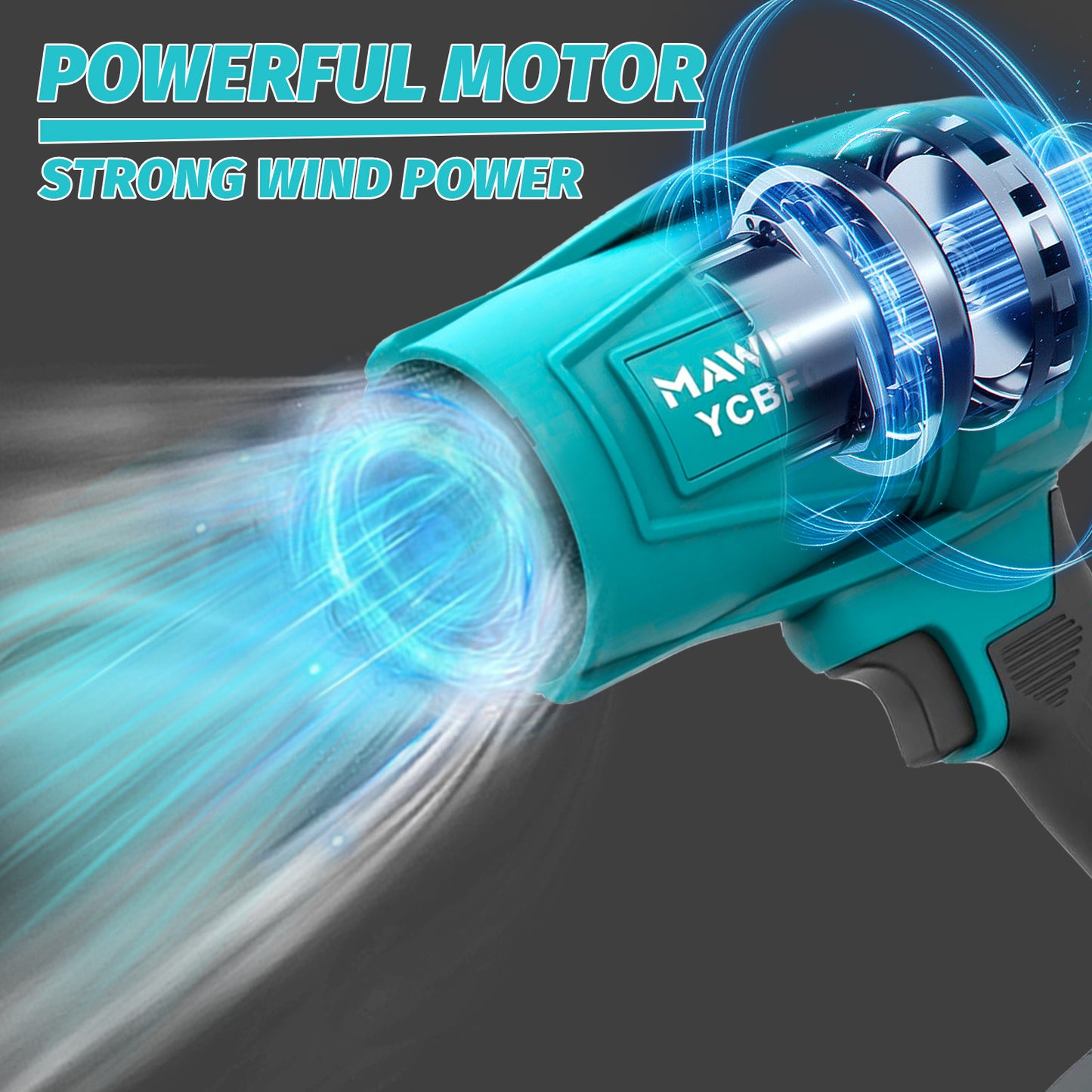 Souffleur de feuilles sans fil portable - Compatible batteries Makita, nettoyage terrasse et voiture
