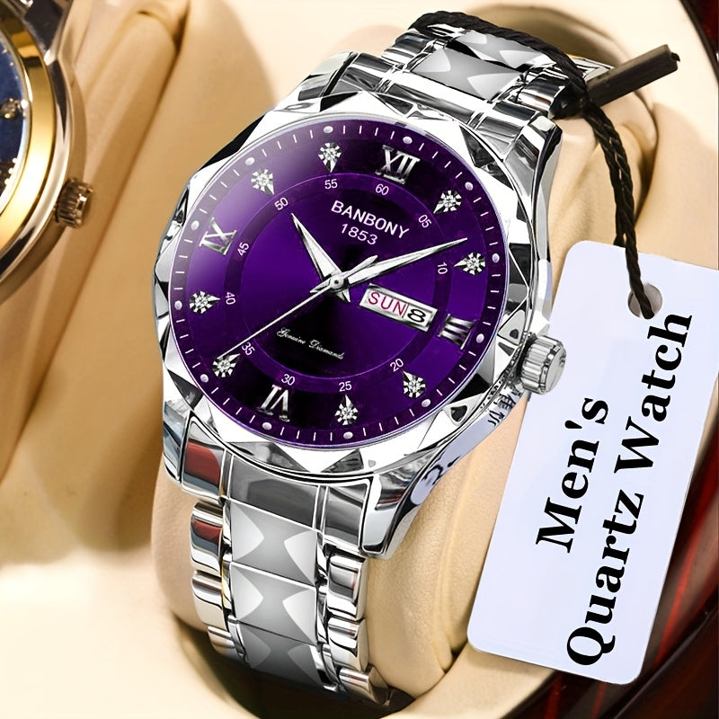 Montre multifonctionnelle pour homme avec bracelet en acier inoxydable - Topdecheztop.fr
