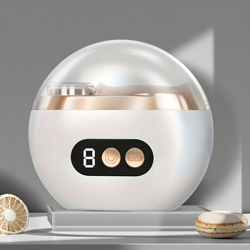Coupe-ongles electrique 2 en 1 - Manucure, polissage, anti-coupure, eclairage, recharge USB, blanc ou orange