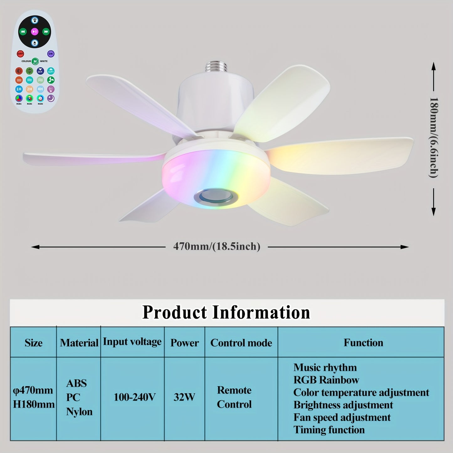 Ventilateur de plafond intelligent 3 en 1 - Topdecheztop.fr