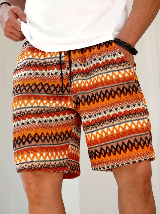 Short Maille Homme Elegant Decontracte - Blocs de Couleur Cordon FR S a XXL
