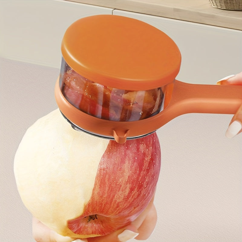 Eplucheur multifonctionnel en acier inoxydable 304 - Lame dentelee, ergonomique avec boitier de rangement