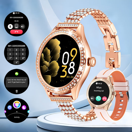 Montre Connectée Élégante Femme 2026 – Appels, Sport & Suivi Santé