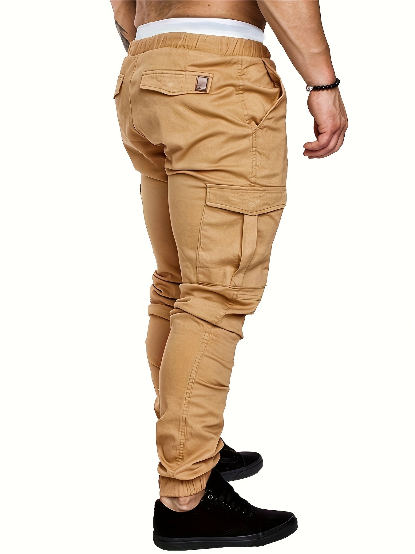 Pantalon Cargo Homme Multi-Poches – 95% Coton, Coupe Régulière, 7 Coloris, S à XXL