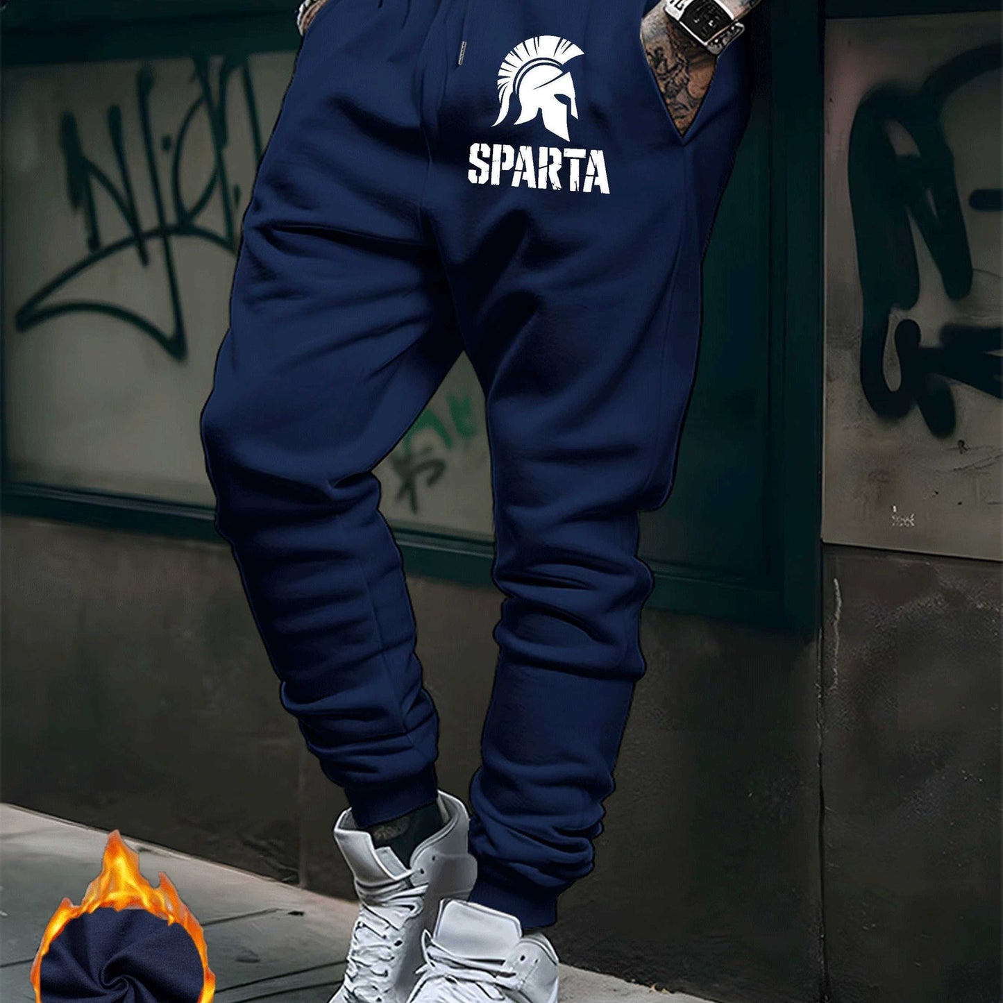 Pantalon Graphique Sparta Soccer Club Homme – 100% Polyester, 12 Coloris, S à XXL