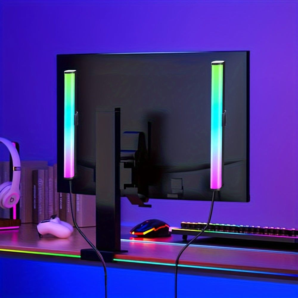 Barres lumineuses LED intelligentes, lot de 2, RVB avec synchronisation musicale - Topdecheztop.fr