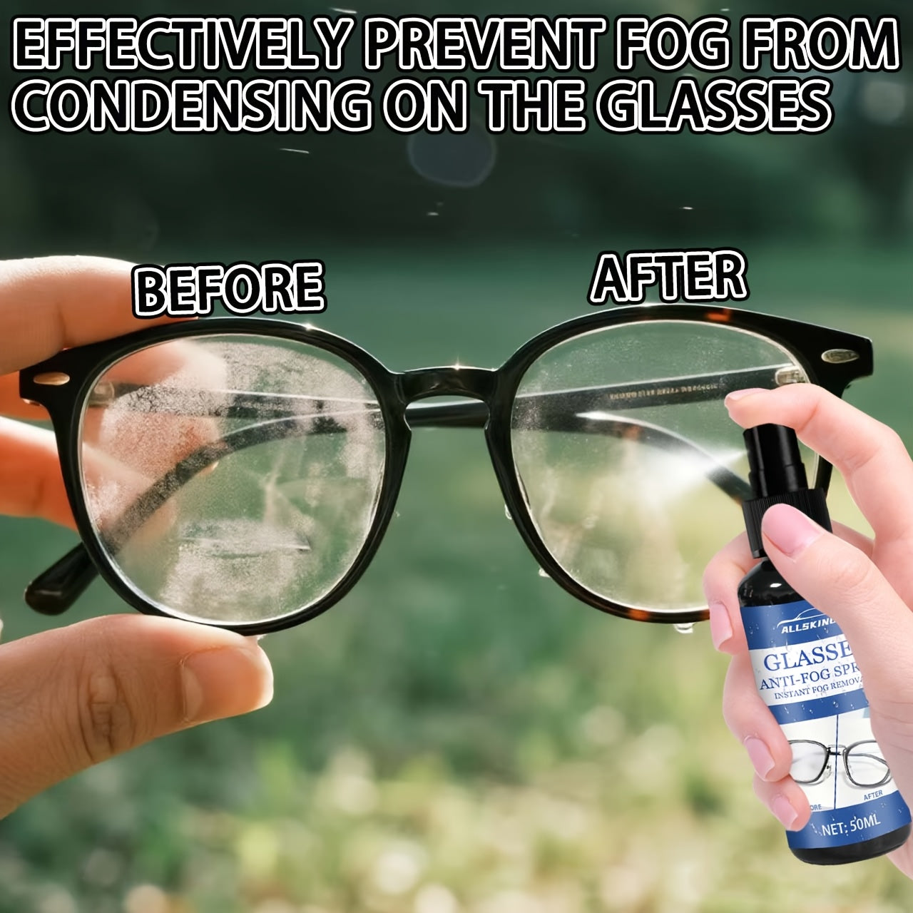 Spray antibuée nano 50ml - Lunettes, vitres, masques & casques