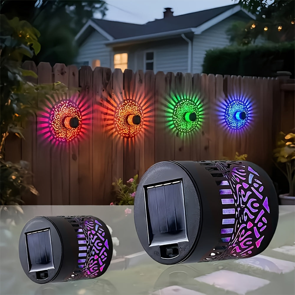 Lot de 2 Appliques Solaires Murales Extérieur RGB – Capteur Auto & Intensité Variable