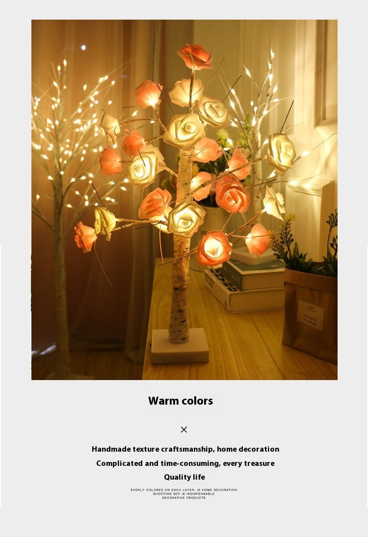 Lampe  avec roses brillantes - Topdecheztop.fr
