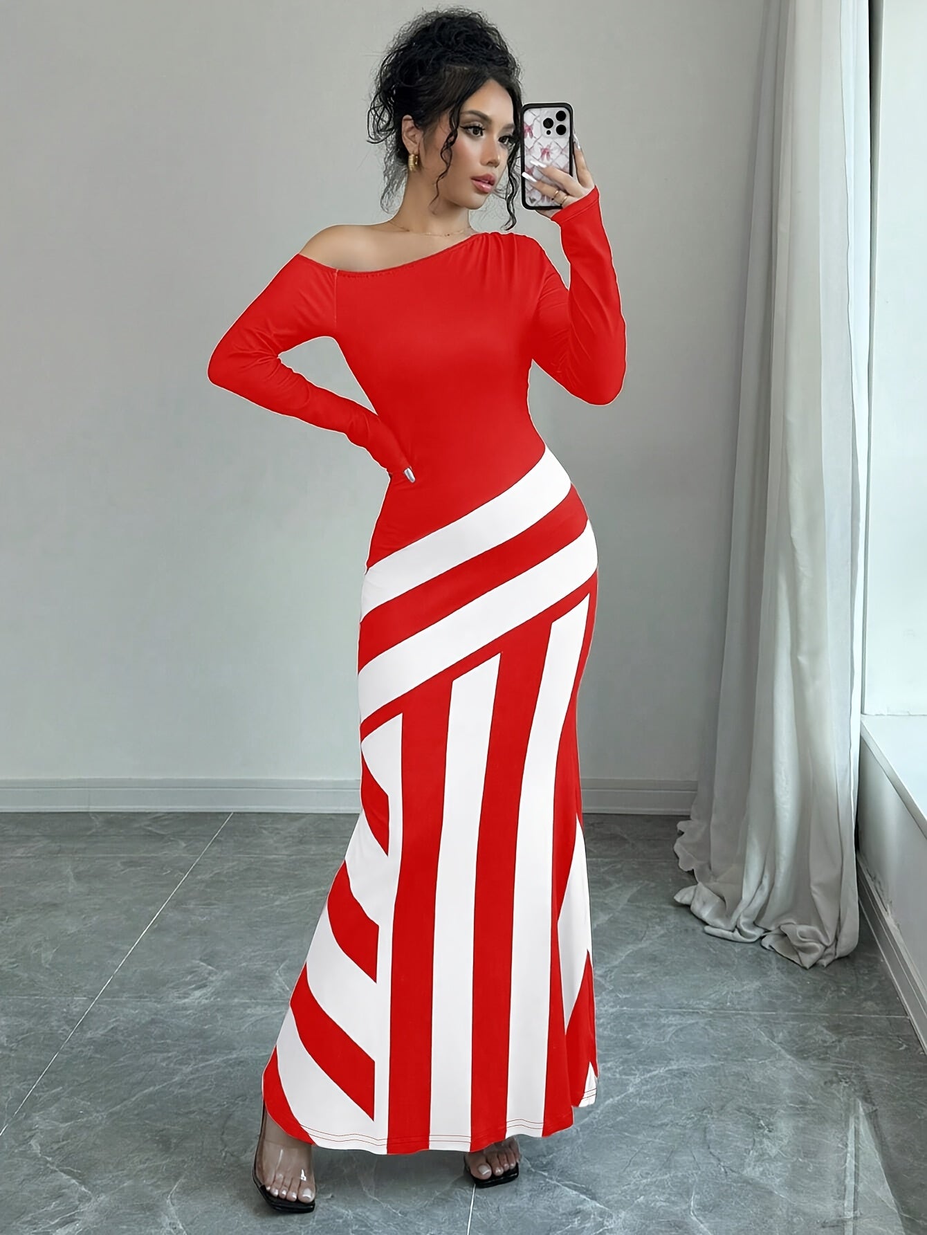 Robe Multi-Positions Femme - Asymetrique, Motif Geometrique, Style Elegant, 3 Coloris