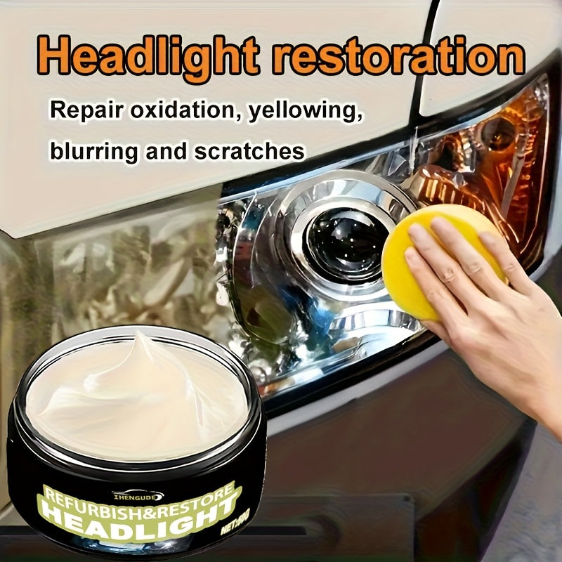 Crème restauration phares voiture 50g - Anti-oxydation, jaunissement & rayures