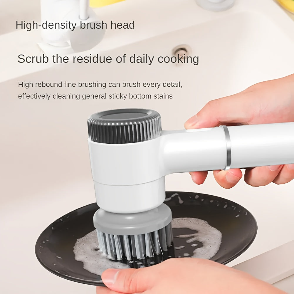 Brosse de Nettoyage Electrique Rotative Sans Fil Rechargeable USB - Multifonction Salle de Bain Cuisine Bleu Blanc