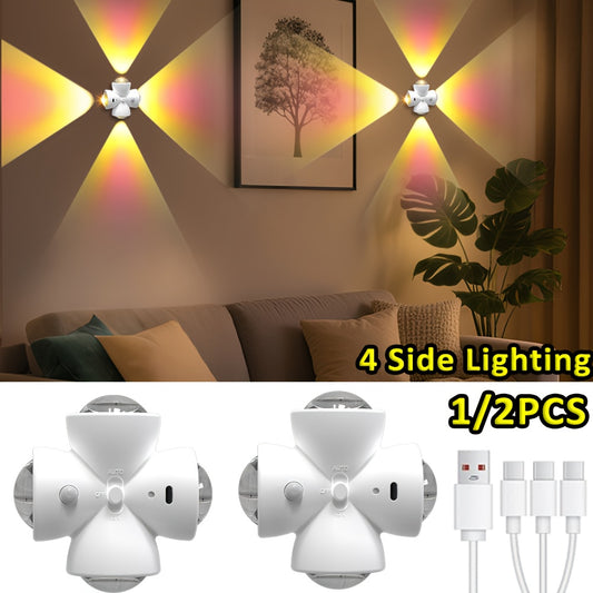 Lot de 2 Veilleuses LED Intelligentes – Détecteur de Mouvement, Rechargeable USB 💡🏠