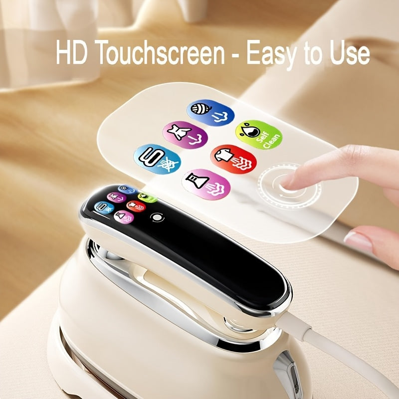 Fer a Repasser Vapeur Intelligent 6 Temperatures Autonettoyage Ecran HD Reservoir 160ml - 220-240V Beige Noir