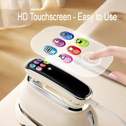 Fer a Repasser Vapeur Intelligent 6 Temperatures Autonettoyage Ecran HD Reservoir 160ml - 220-240V Beige Noir