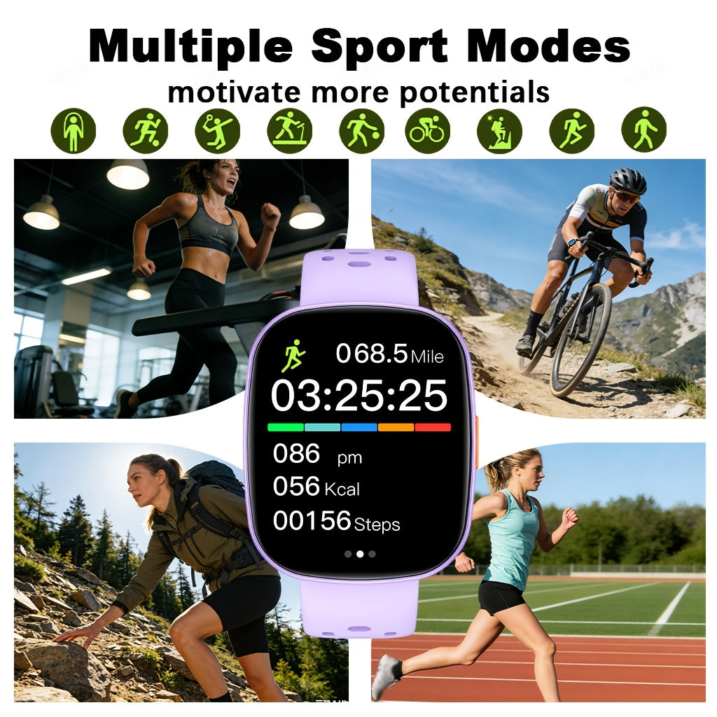 Montre Connectee Sport Ados Adultes Ecran IPS 1.83 Pouces - Appels Sans Fil, Meteo, Musique, Modes Sportifs, Bluetooth 5.0, 4 Coloris