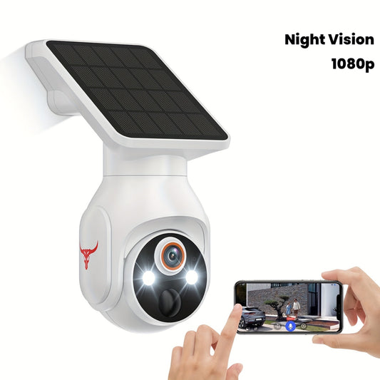 Caméra de sécurité extérieure solaire WiFi 1080p