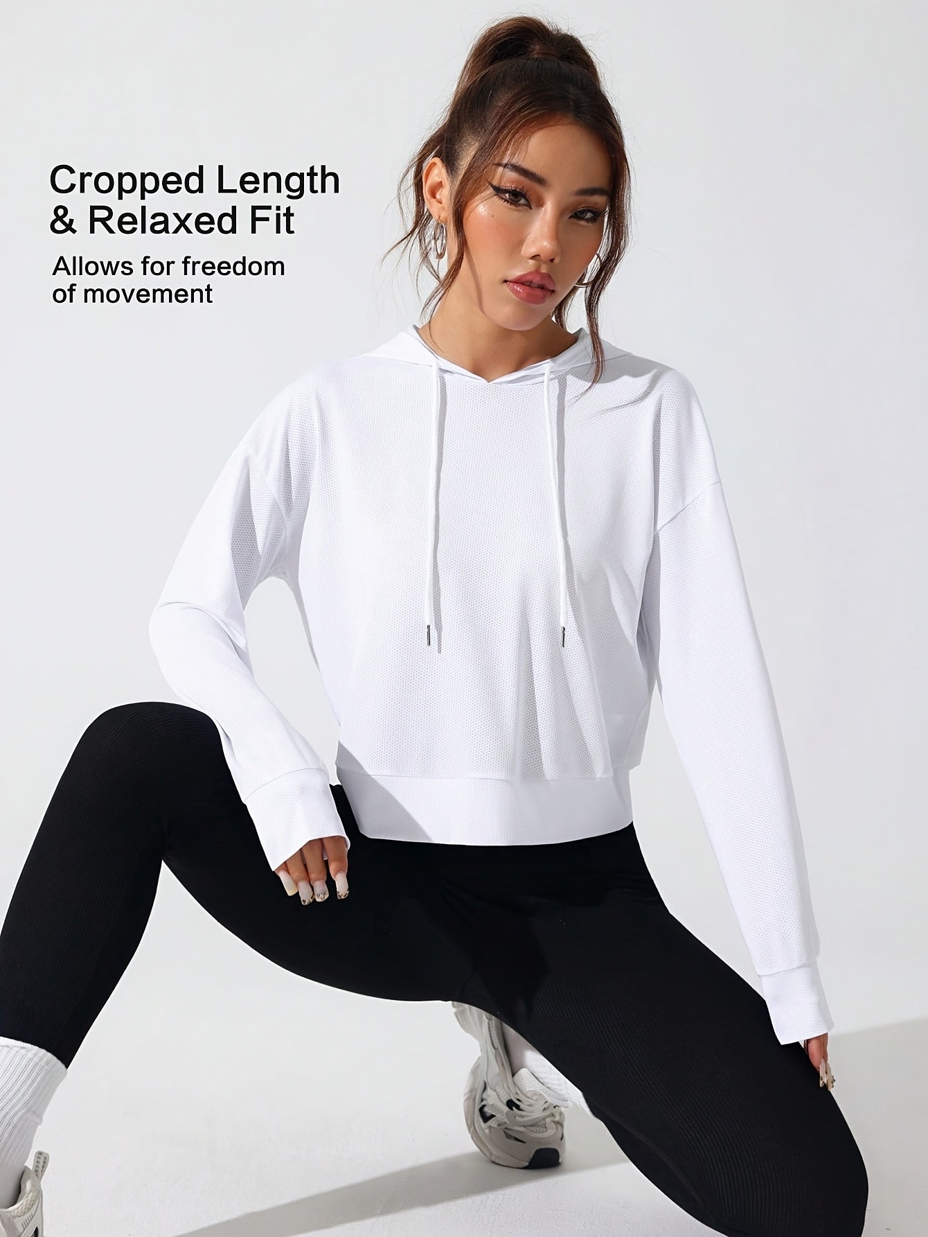 Sweat à capuche  à manches longues pour femme - Topdecheztop.fr