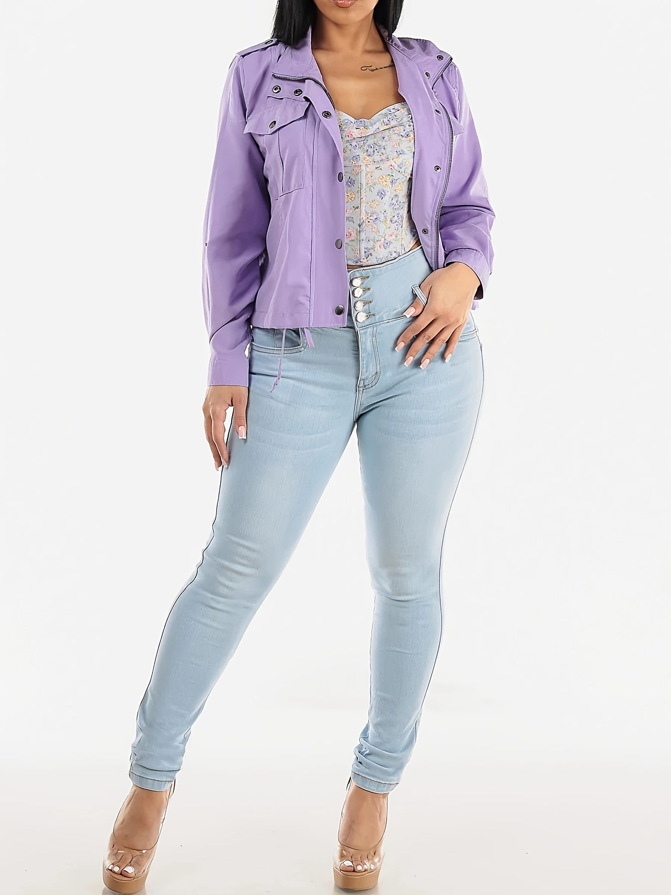 Jean Skinny Taille Haute Femme - Coupe Slim Boheme, Toutes Saisons