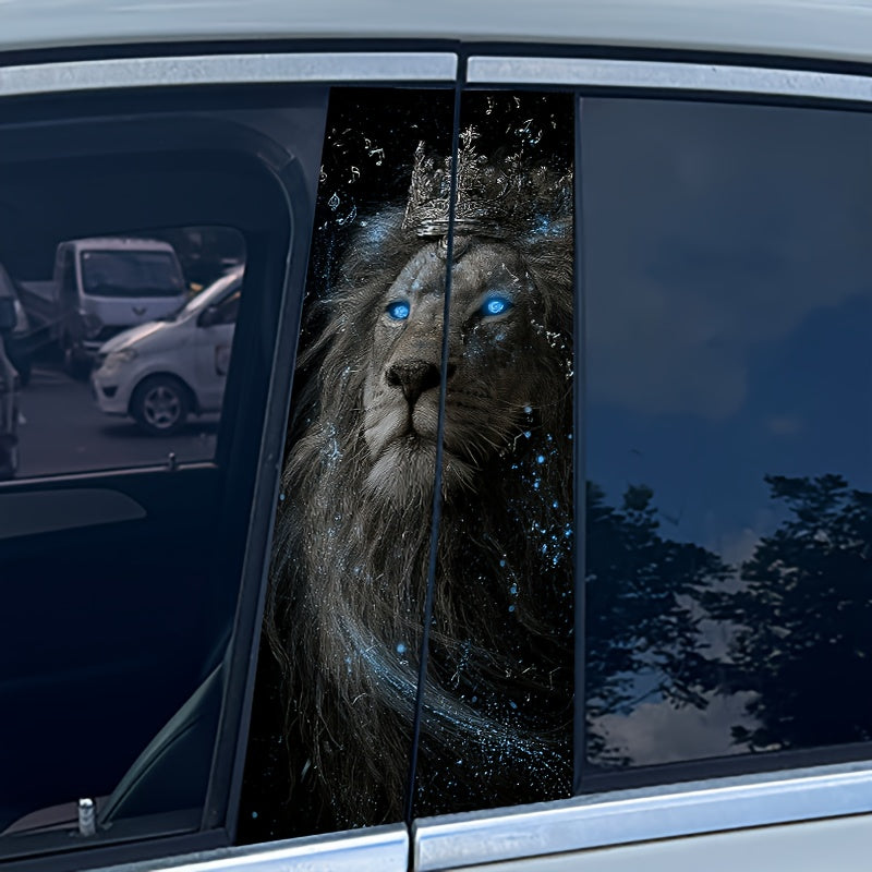 Lot 2 Autocollants Vinyle Auto-Adhesif Motif Anime Dessin Anime Forme Allongee Semi-Mate - Voiture Plastique Verre Metal