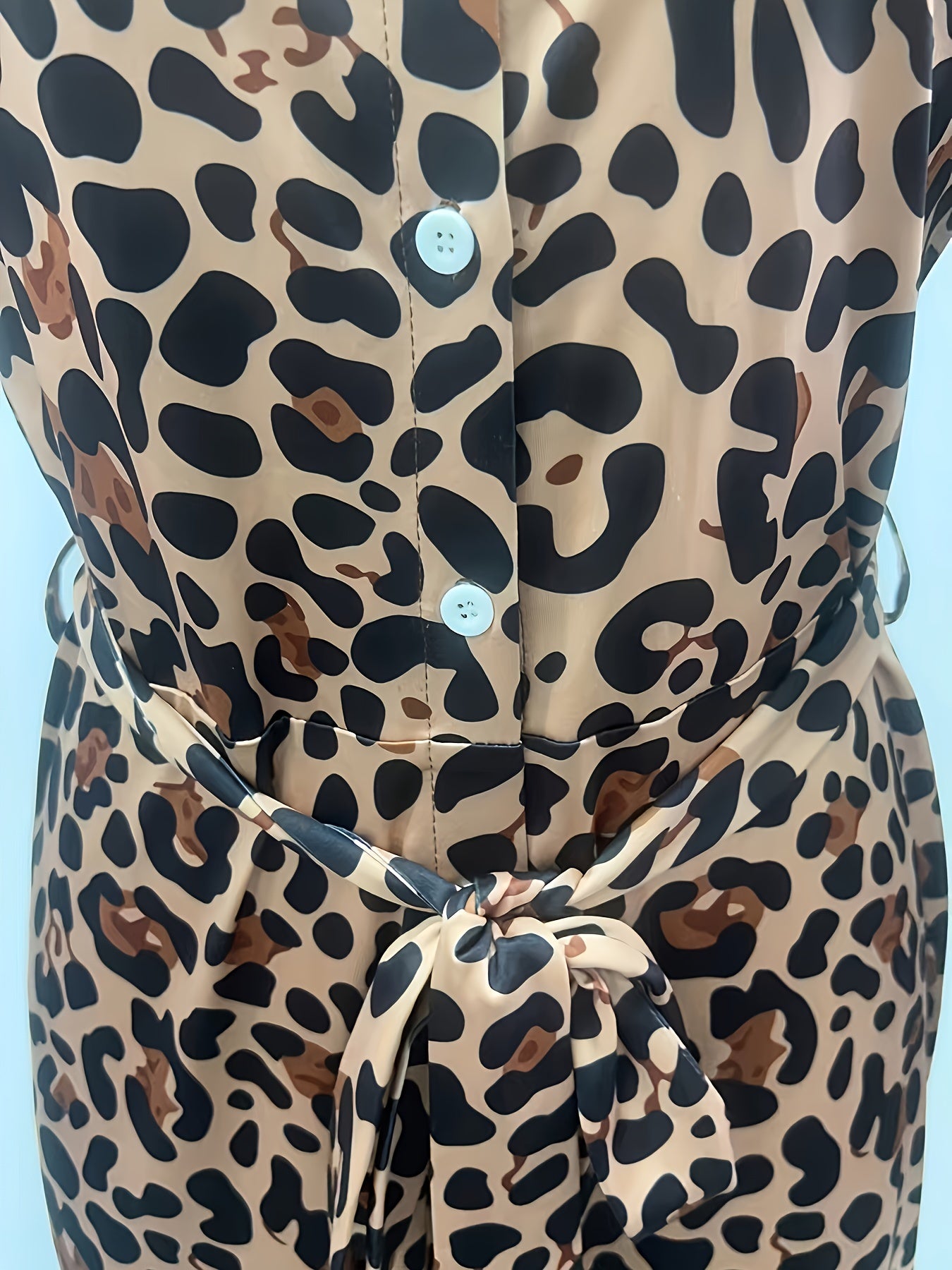 Combinaison Femme Imprimée Manches Longues — Col V, Coupe Ample & Fluide | S-XXL | Printemps-Été