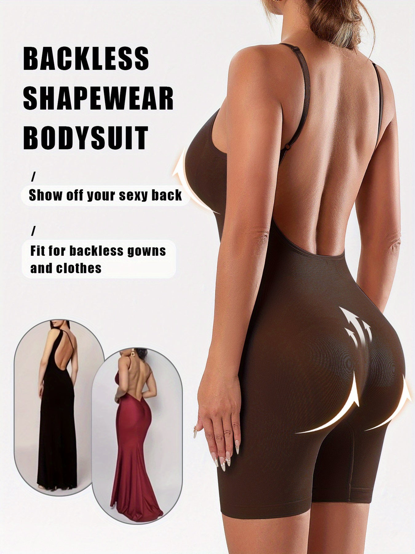 Body Une Pièce Élégant Femme — 85% Polyamide, Support Élevé, 3 Coloris, S-XXL