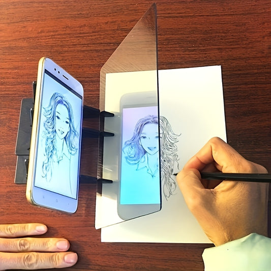 Planche à dessin optique avec miroir et support réglable