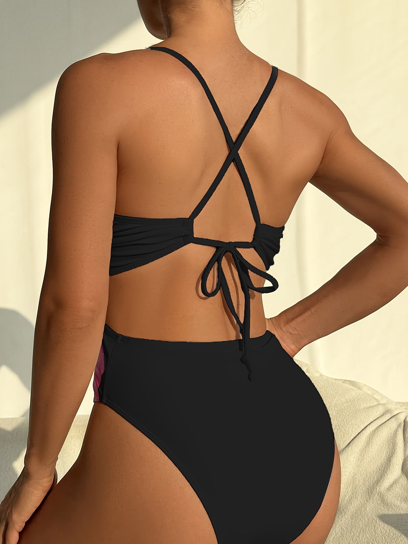 Maillot de Bain 1 Piece Femme Imprime Floral - Col en V, Rembourrage Amovible, Tissu Stretch, 5 Coloris, S au XL