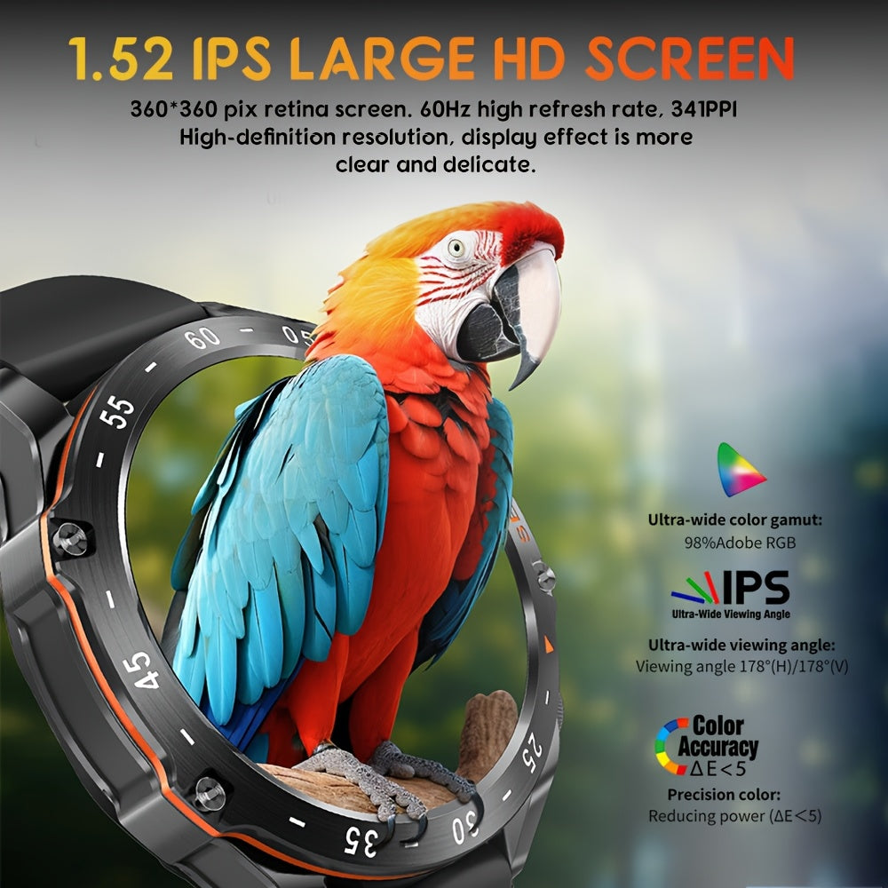Montre Connectée CatShin 2-en-1 – Écouteurs Sans Fil, Écran IPS HD 3,86 cm, IP67 & 100+ Modes Sportifs