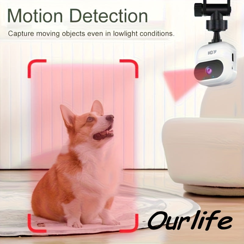 Camera de Securite WiFi 1080p Sans Fil - Detection Mouvement, Vision Nocturne, Fixation Magnetique, Surveillance Mobile