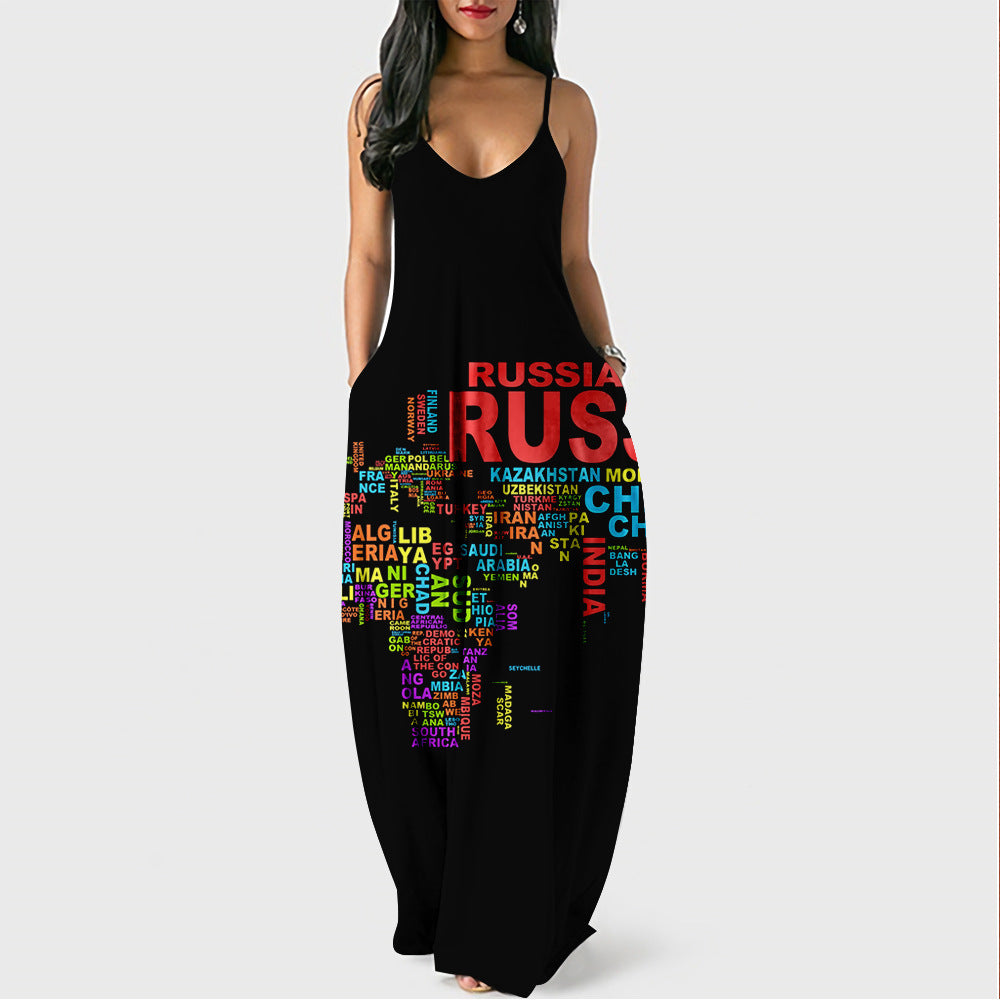 Robe d'été légère à bretelles et imprimé floral - Style mode urbaine femme