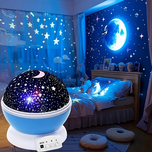 Projecteur d'étoiles et de lune rotatif 3D alimenté par USB - Topdecheztop.fr
