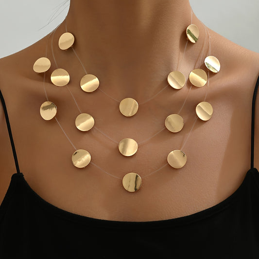 Collier géométrique circulaire - Topdecheztop.fr