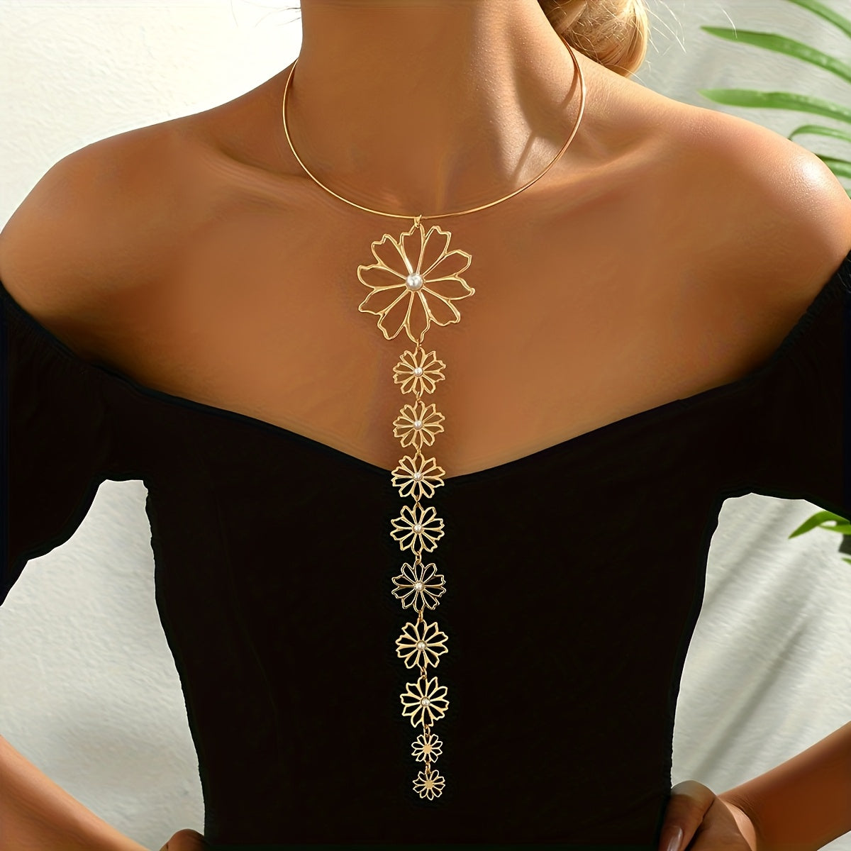 Collier Femme Vintage Fleur Ajouree Elegante - Style Retro Chic