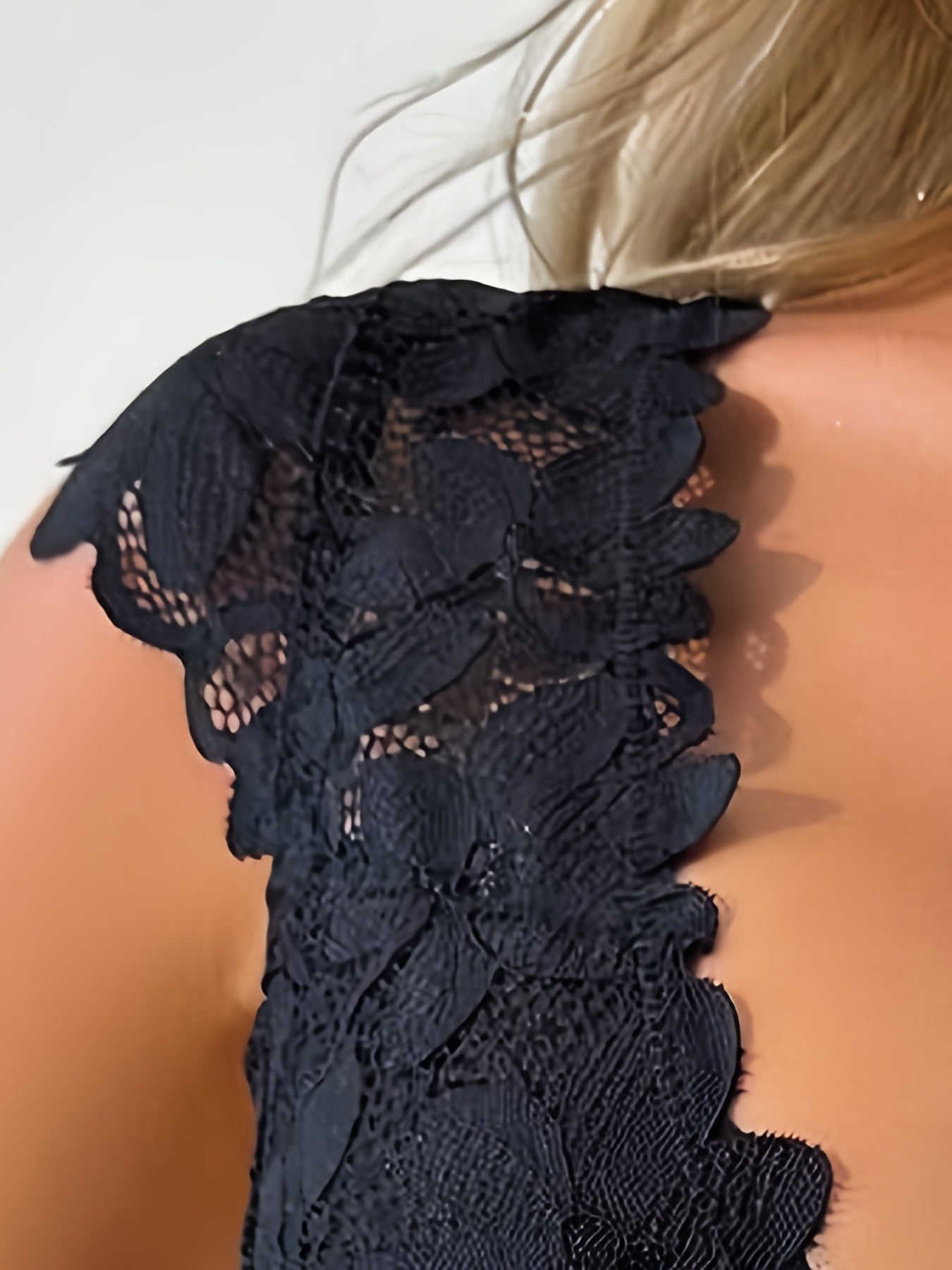 Soutien-Gorge Dentelle Florale Decollete Femme Fermeture Avant - Rose Noir Rouge