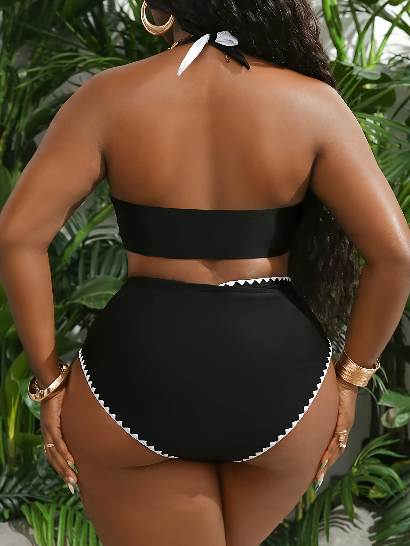 Bikini Deux Pieces Grande Taille Femme - Rembourrage Amovible, Tissu Stretch