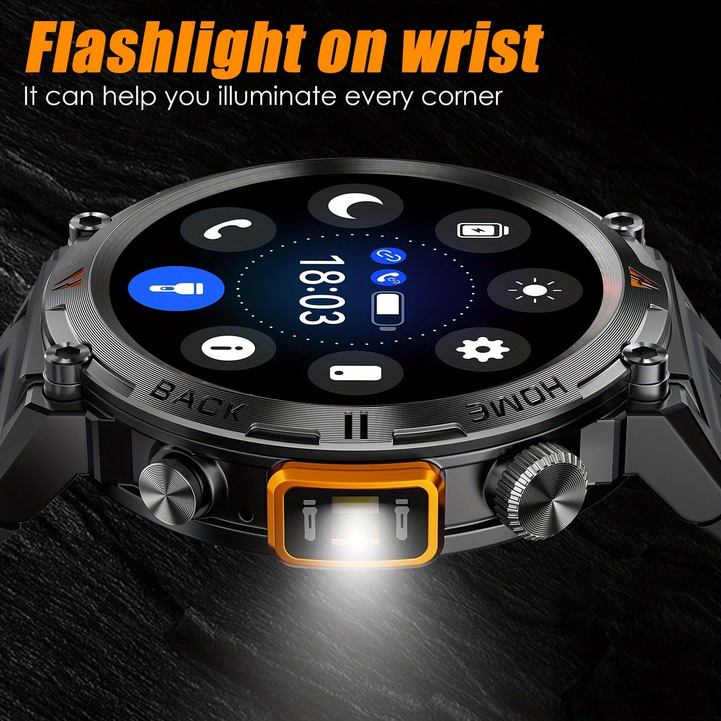 Montre connectée  pour homme avec écran TFT 360p, écran 3,68 cm - Topdecheztop.fr