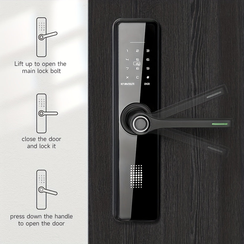 Serrure Connectée SUMUS – Empreinte Digitale, Application Wi-Fi & Clavier | Alliage Aluminium, Résistante aux Chocs