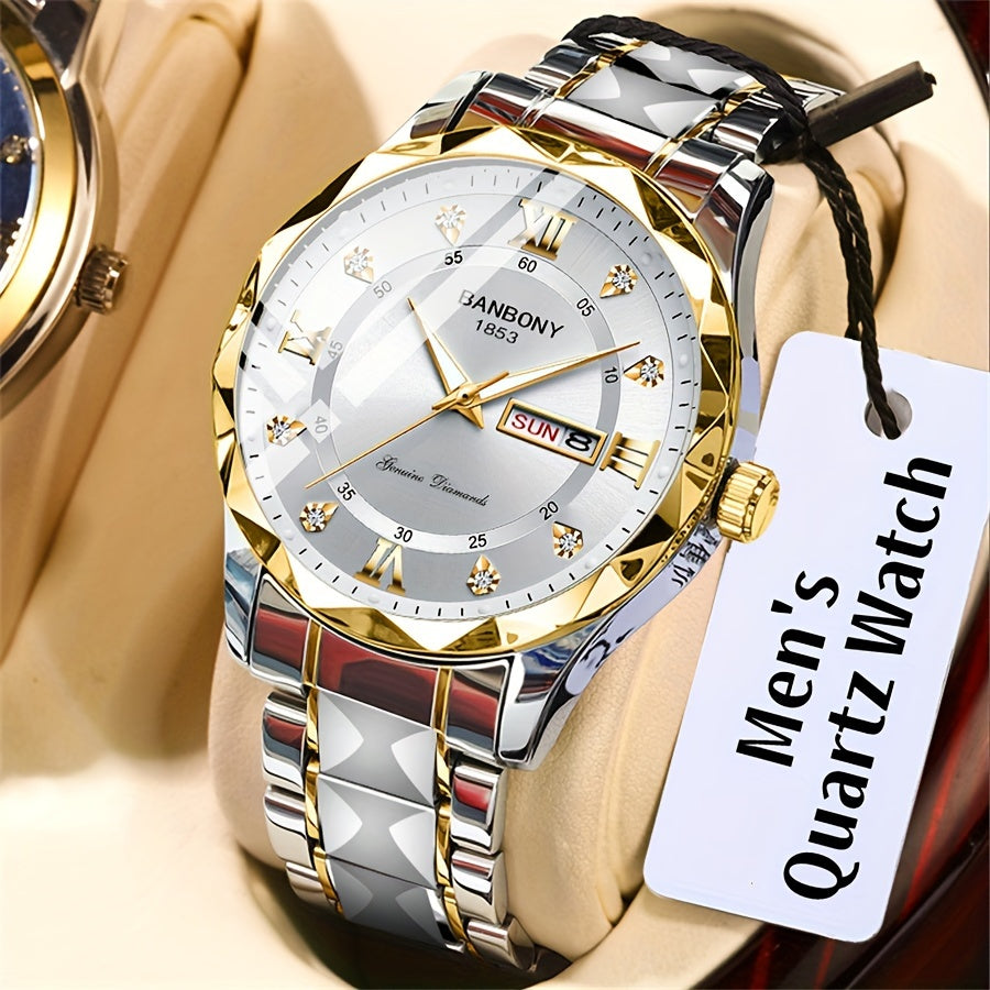 Montre multifonctionnelle pour homme avec bracelet en acier inoxydable - Topdecheztop.fr