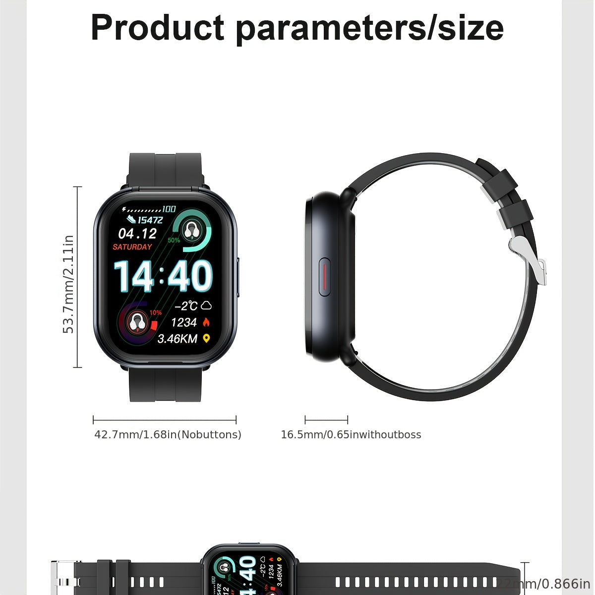 Montre Connectee 2-en-1 avec Ecouteurs Conduction Osseuse - Ecran 2,01 Pouces, Bluetooth 5.3, NFC