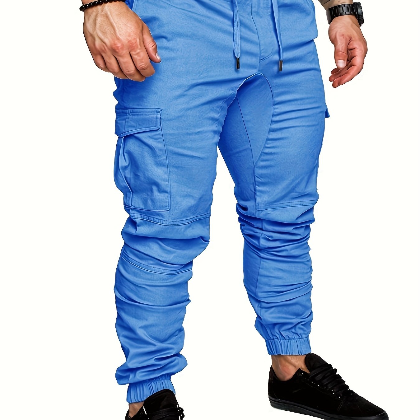 Pantalon Cargo Homme Multi-Poches – 95% Coton, Coupe Régulière, 7 Coloris, S à XXL