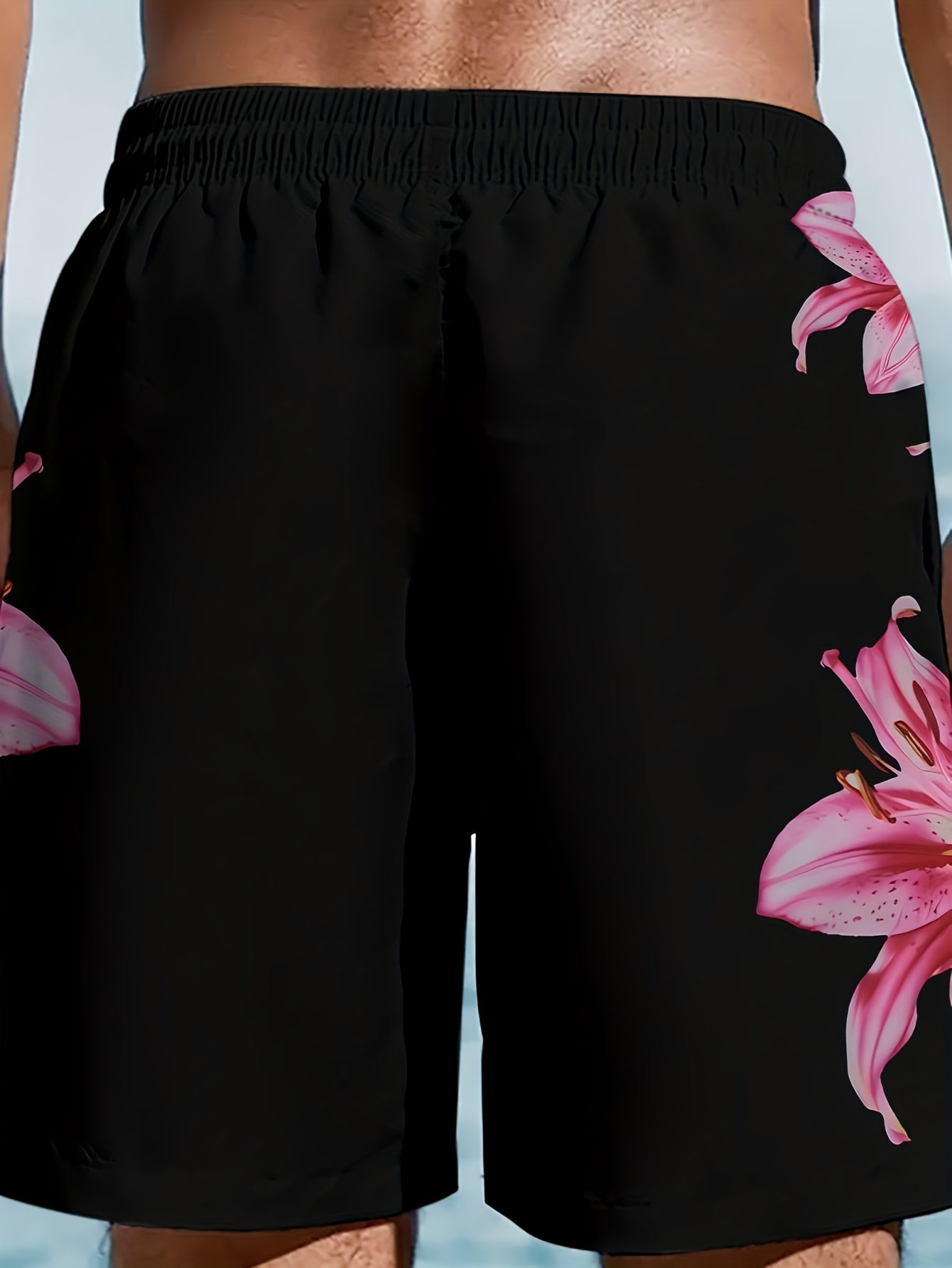 Short de Plage Homme Imprime Floral 3D - Coupe Standard, Tissu Leger, Style Decontracte, FR S au XXL