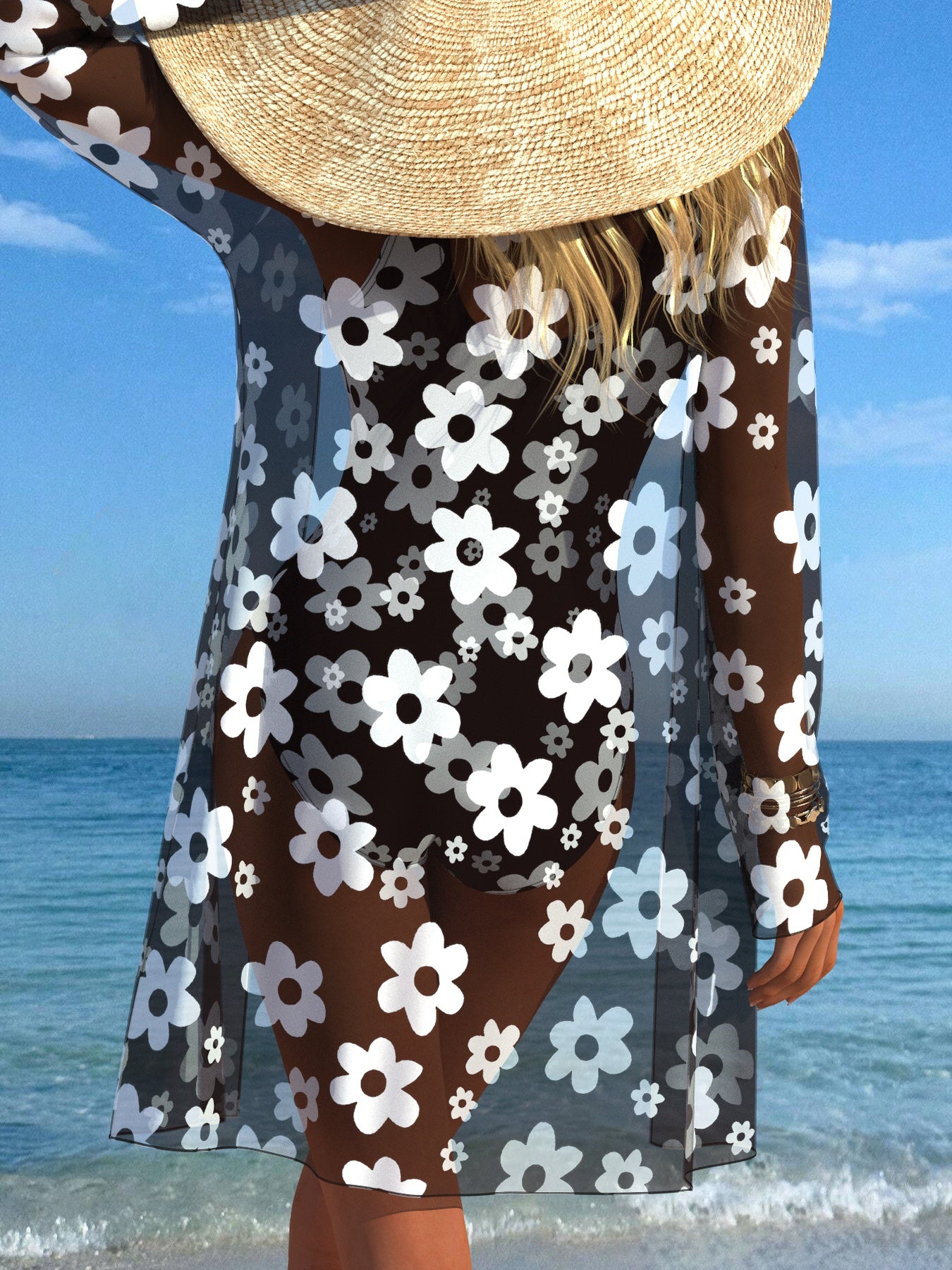Ensemble Maillot de Bain 2 Pieces Femme Imprime Aleatoire Tres Extensible - 82% Polyester Elasthanne Plage Ete MIX S-XXL
