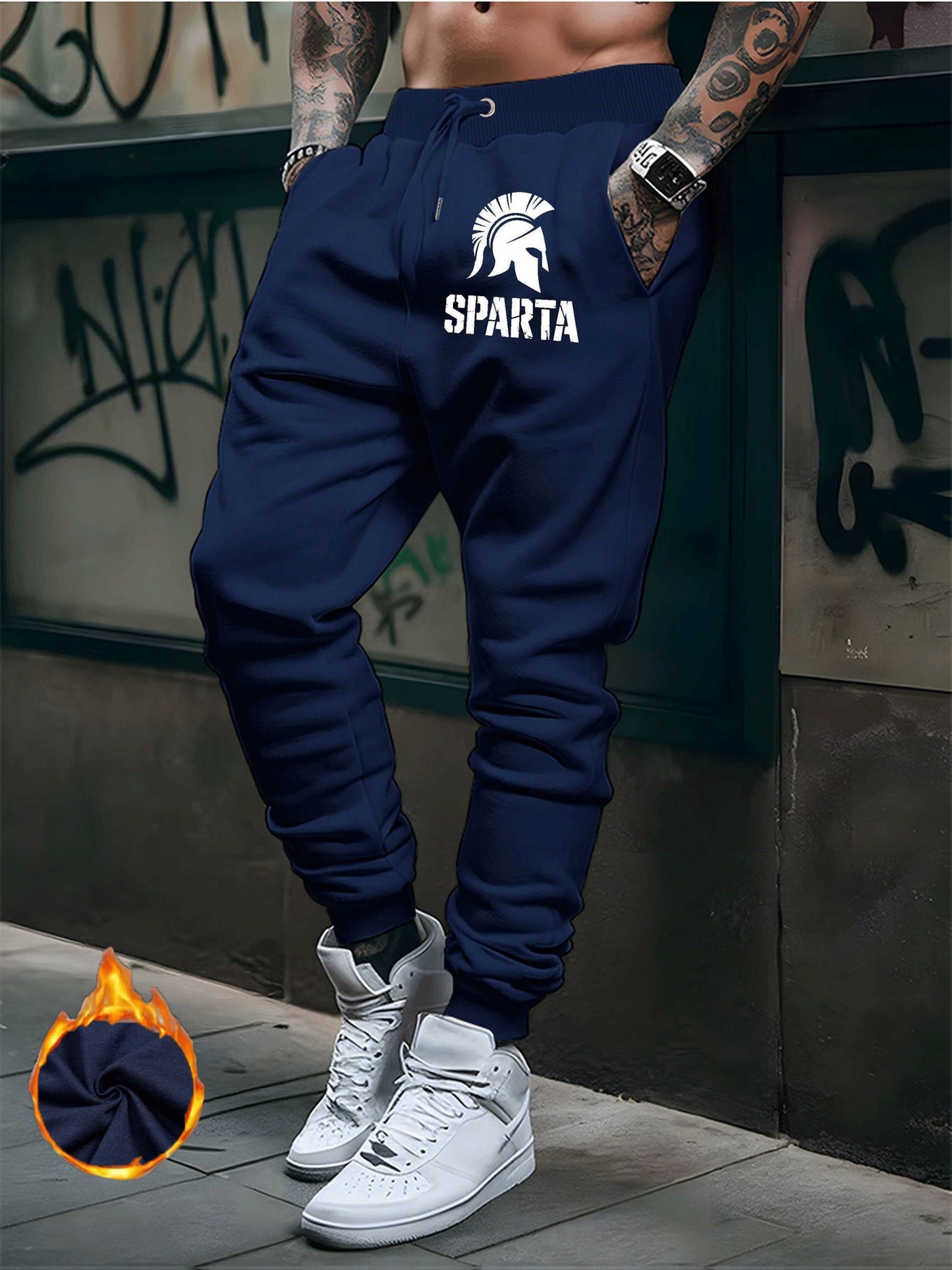 Pantalon Graphique Sparta Soccer Club Homme – 100% Polyester, 12 Coloris, S à XXL