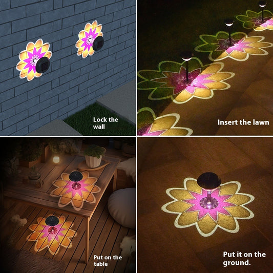 Lampe de projection solaire d'extérieur étanche pour jardin et cour - Topdecheztop.fr