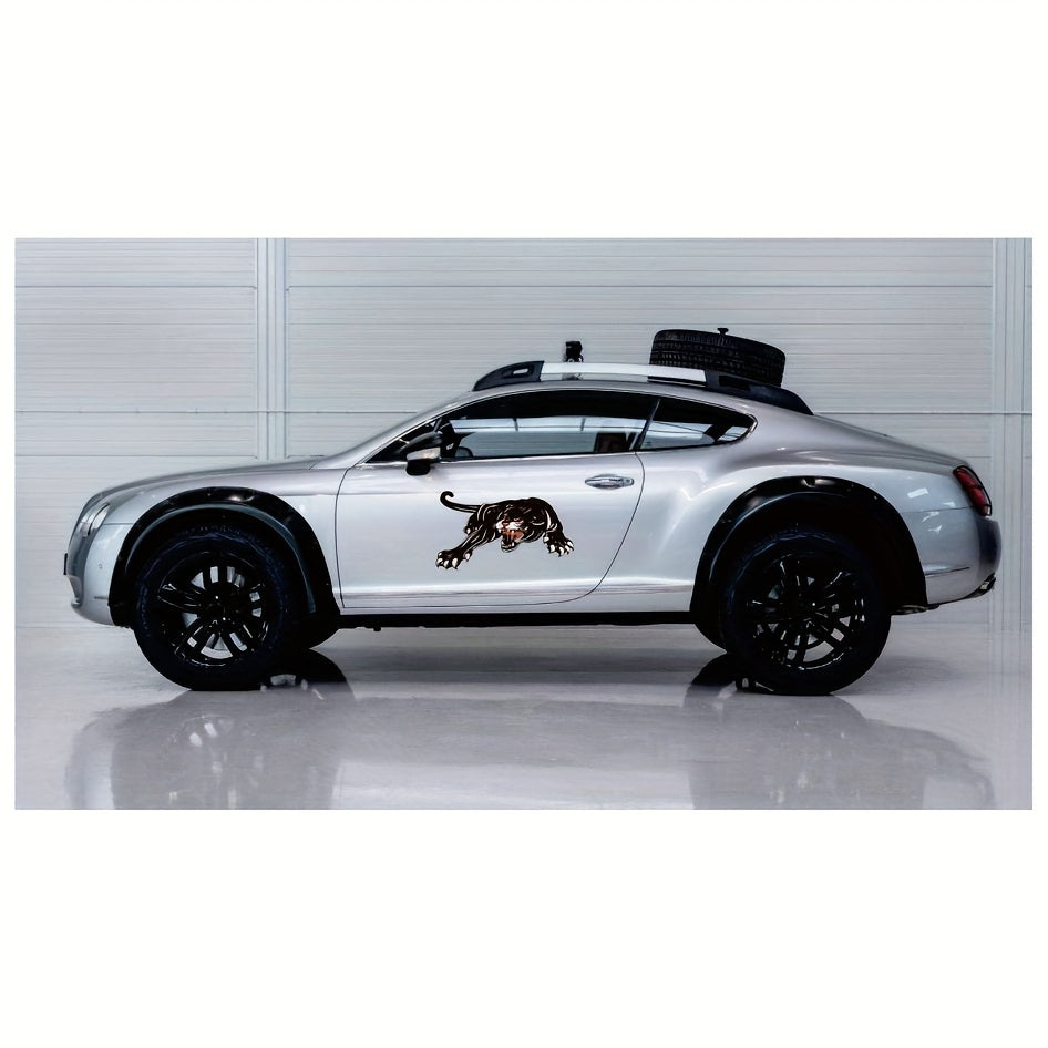 Autocollant Capot Voiture Panthère Noire – Vinyle Brillant Imprimé Animalier