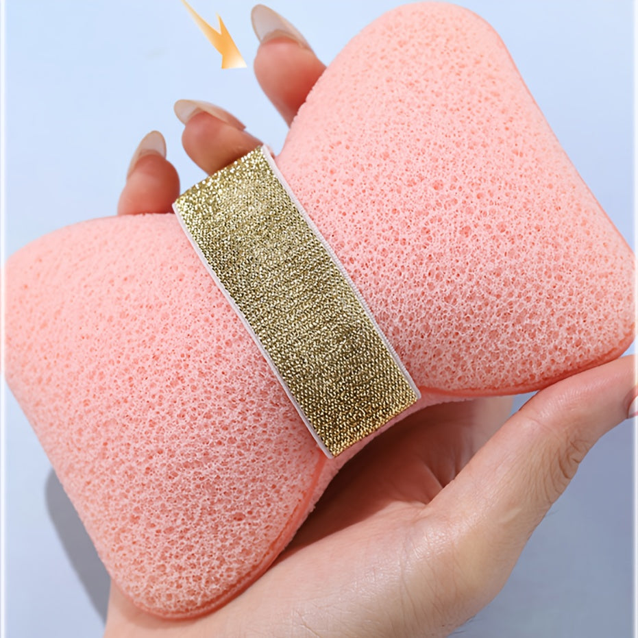 Porte-savon elastique antiderapant avec eponge luffa exfoliante - Cordelette ajustable, douche et baignoire