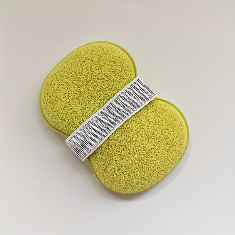 Porte-savon elastique antiderapant avec eponge luffa exfoliante - Cordelette ajustable, douche et baignoire