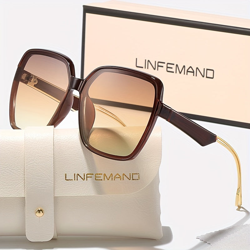 Lunettes polygonales surdimensionnées tendance pour femmes - Topdecheztop.fr