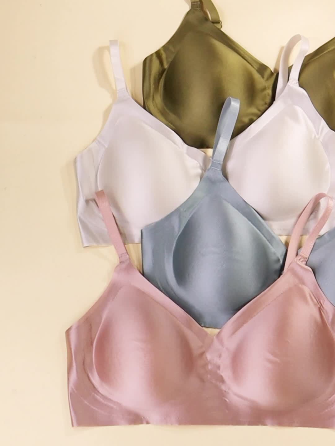 Lot de 3 Soutiens-Gorge Sans Coutures Femme - Brassiere Confort Invisible